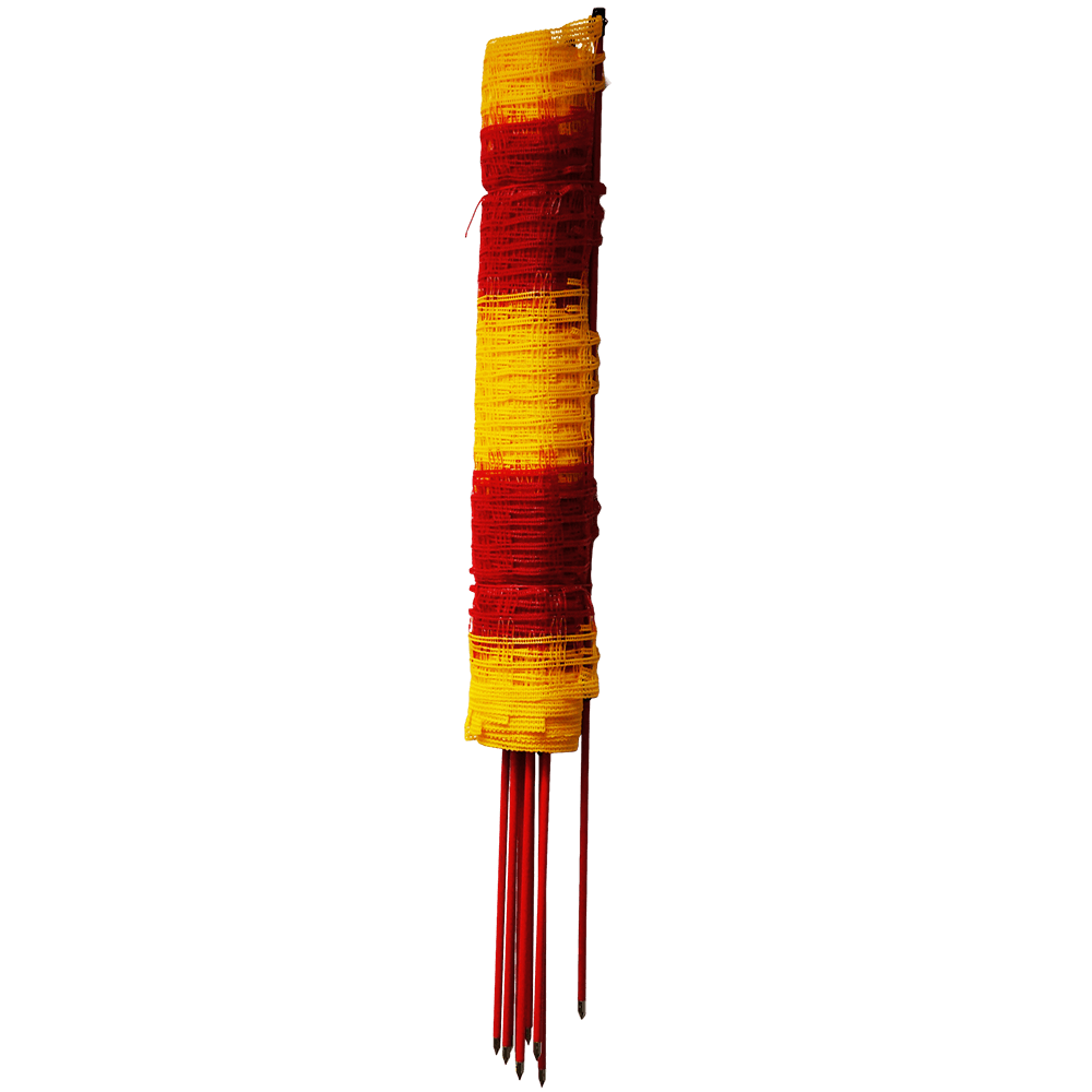 Absperrzaun Höhe120cm orange /gelb